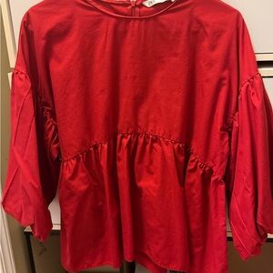Zara Vibrant Red Blouse